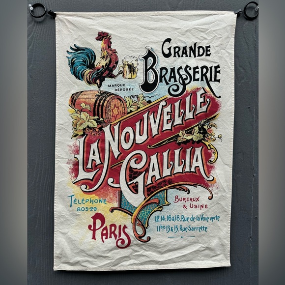 Large French “La Nouvelle Gallia” Cotton Tea Towel - Picture 2 of 7